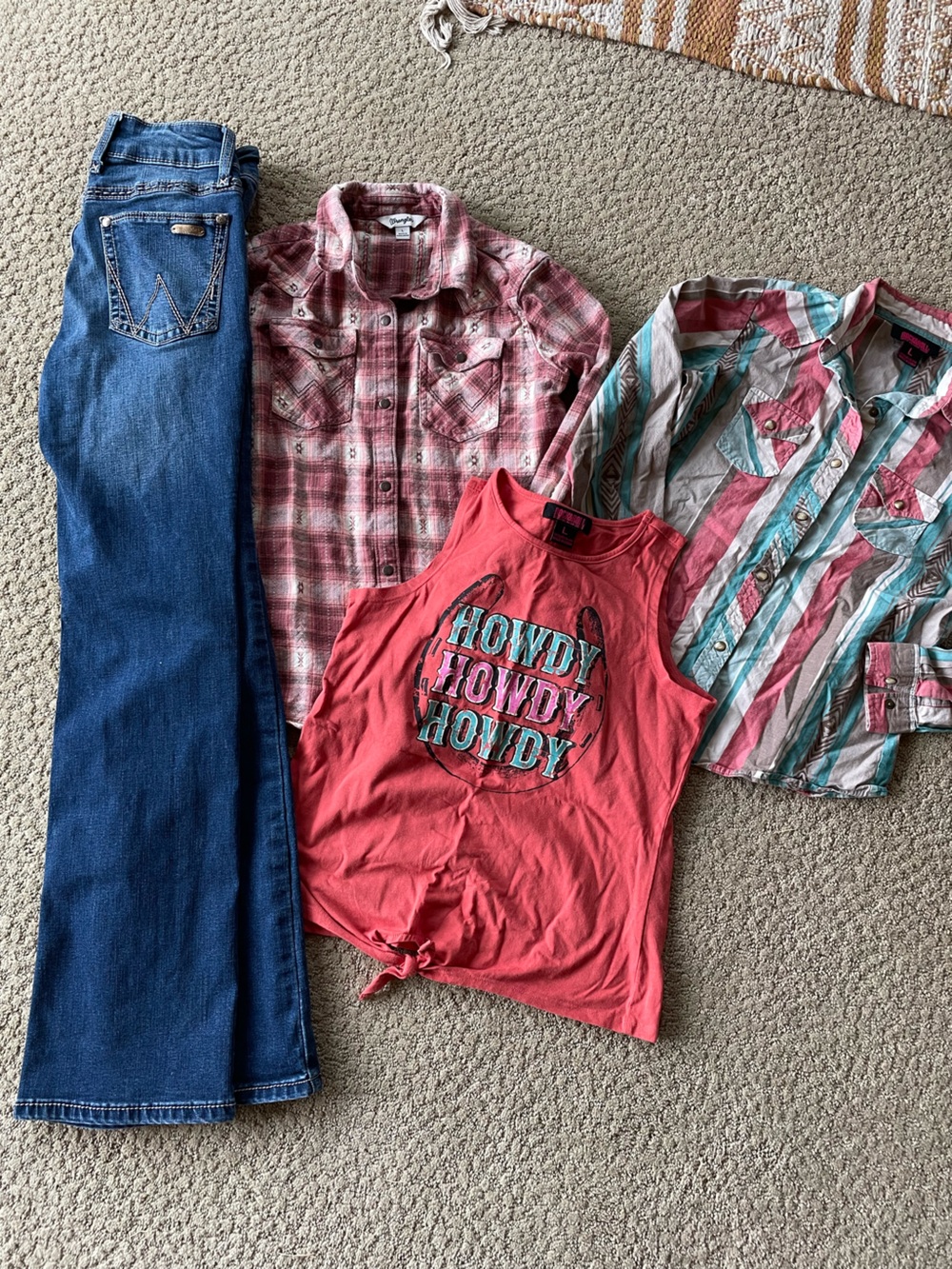 Girls western wrangler rock&roll denim clothes lot